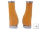 Alpha-one OG-001 Artificial Leather Bike Bicycle Grip - Yellow (Pair)