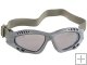 Foam Gasket Versatile Goggles Eyeglasses Eyewear with Elastic Headband & Dark Lens - Olive Frame
