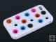 Colorful Silicon Protection Shell for iPhone 4G-White
