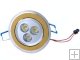 Golden Color 3W 3-LED Downlight 300-Lumen Warm White Light Bulb