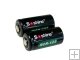 Soshine Li-ion RCR123/16340 700mAh 3.7V Battery (2-Pack+Case)