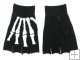 Black Warmer Gloves With White pattern