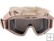 Military UV 400 Desert Locust Style Goggles Glasses Kit with 3-Set Interchangeable Lenses