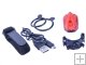 HJ-031 4 Red LED USB Rechargeable Safety Bike Rear Light