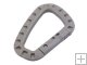 D Rings Black Plastic Locking Carabiner