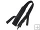 Tactical Single Point Rifle Sling Nylon Adjustable Strap with Thumb Buckle & Shoulder Pad - Black