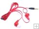 Red In-Ear Wired Stereo Headset