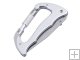 Stainless Steel Pocket Carabiner Knife - Silver