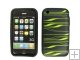 Trendy Silicone Case for iPhone(black+yellow stripe)