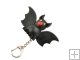 Black Bat White Lights LED Keychain