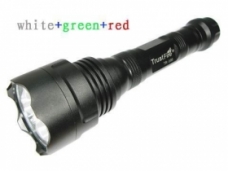 TrustFire TR-500 CREE white light + green light + red light Flashlight