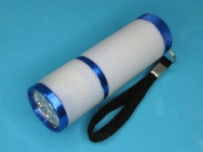 9 LED White light Flashlights (ZY-09T) With Fluorescence Rubber