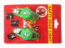 Bicycle Silicone Frog Rear Light Safety Warning LED Lamp-Green