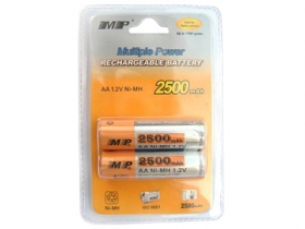 MP AA Ni-MH 2500mAh 1.2V Rechargeable Battery