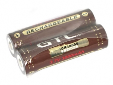 GTL ICR 18650 3000mAh 3.7V Rechargeable li-ion Battery 2-Pack