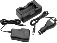 XXC-4.2V1A Li-ion Battery Charger for 18650 with Car Charger (2 in 1)