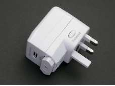 World Travel Adaptor with USB /US Plug + UK Plug + EU Plug