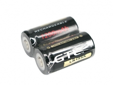 GTL LR123A 3.6V 1200mAh Rechargeable Li-ion Battery (Black) 2-Pack