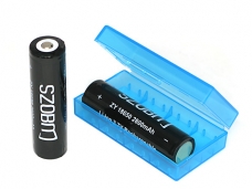 SZOBM ZY18650 3.7V Full 2800mAh Protected Li-ion Battery (2-Pack+Case)