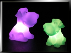 color changing LED dog