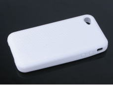 White Silicon Protection Shell for iPhone 4G