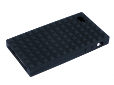 Black Pointed Square Silicon Protection Shell for iPhone 4G