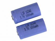 LIR 16340 3.7V 1000mAh Li-ion Battery (2-Pack)