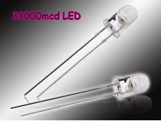 5mm 30000mcd White Light LED / 200pcs