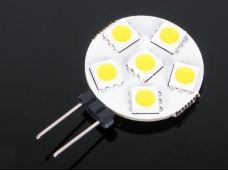 G4-6SMD 0.6W 6 Warm White LED Car Light