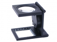 Black Aluminum Magnifier with White LED Light