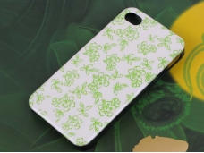 Green Floret Plastic Case for iPhone