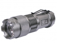 Silver SMILING SHARK SS-8044 8W LED Aluminum Flashlight