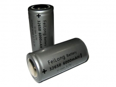 FeiLong 3.7V 6000mAh 32650 Li-ion battery 2-Pack