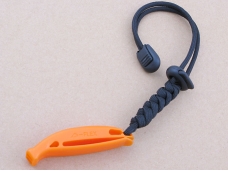 Outdoor Survival Emergency Whistle w/ Paracord Twine Strap  - Orange