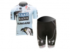 Saxo Bank-SunGrad Team Cycling Short Sleeve Jersey And Shorts  (Men's Cycling)