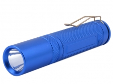 1W Mini Flashlight Light Torch with Clip-Blue