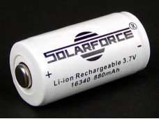 Solarforce S16340-P 3.7V 880mAh Rechargeable Li-ion Battery