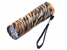 Tiger Print 9 LED Flashlight Torch