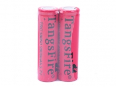 2Pcs TangsFire 18650 2800mAh 3.7V Rechargeable Li-ion Battery Red