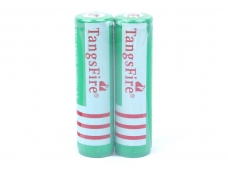 2Pcs TangsFire 18650 3600mAh Protected 3.7V Rechareable Li-ion Battery Green