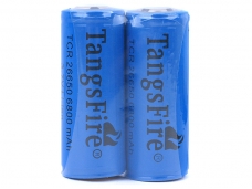 TangsFire 26650 6800mAh Protected 3.7V Rechargeable Li-ion Battery Blue