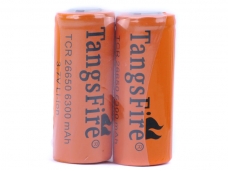 2Pcs TangsFire 26650 6300mAh 3.7V Rechargeable Li-ion Battery