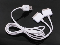 Dual iPhone / iPod Splitter Cable Charge up to Two Apple Devices At Once From a Single USB Port