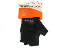 BIG CAT Mountain Bike Bicycle Half Finger Gloves - Black