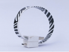 Bracelet USB Cable For iPhone/iPod/iPad R-cable - White And Black
