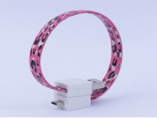 Bracelet USB Cable For iPhone/iPod/iPad R-cable - Pink