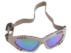 Foam Gasket Versatile Goggles Eyeglasses Eyewear with Elastic Headband & Colorful Reflective Lens - Earthy Frame