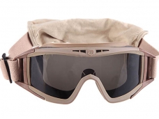 Military UV 400 Desert Locust Style Goggles Glasses Kit with 3-Set Interchangeable Lenses