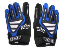 FOX Full Finger Motorcycle Racing Gloves - Black And Blue