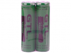 2Pcs GTL 18650 3000mAh 3.7V Rechargeable Li-ion Battery - Green